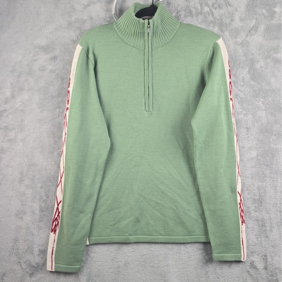 Smartwool Tops - Smartwool Pullover Women's XL Green Merino Wool Sweater 1/4 Zip